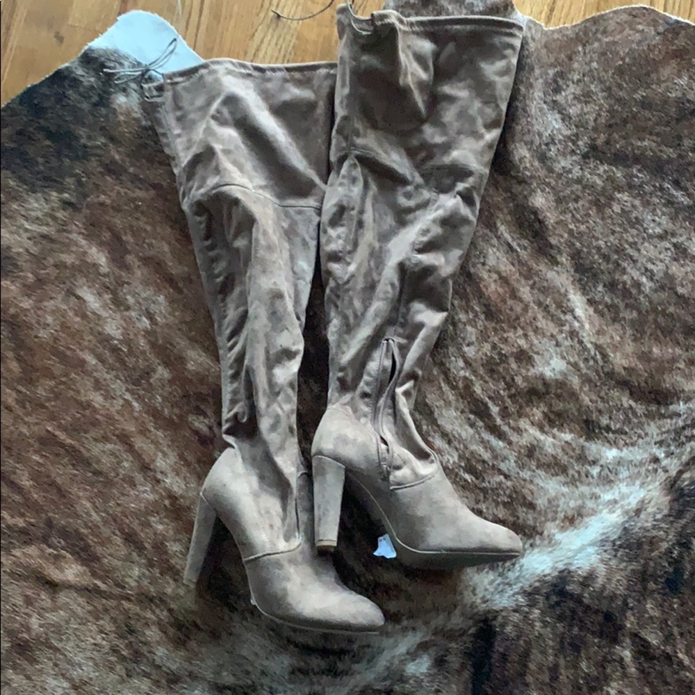 brown suede boots